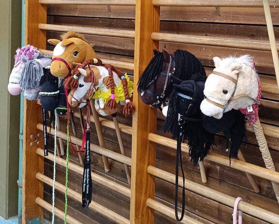 Hobby Horses warten aufs Training